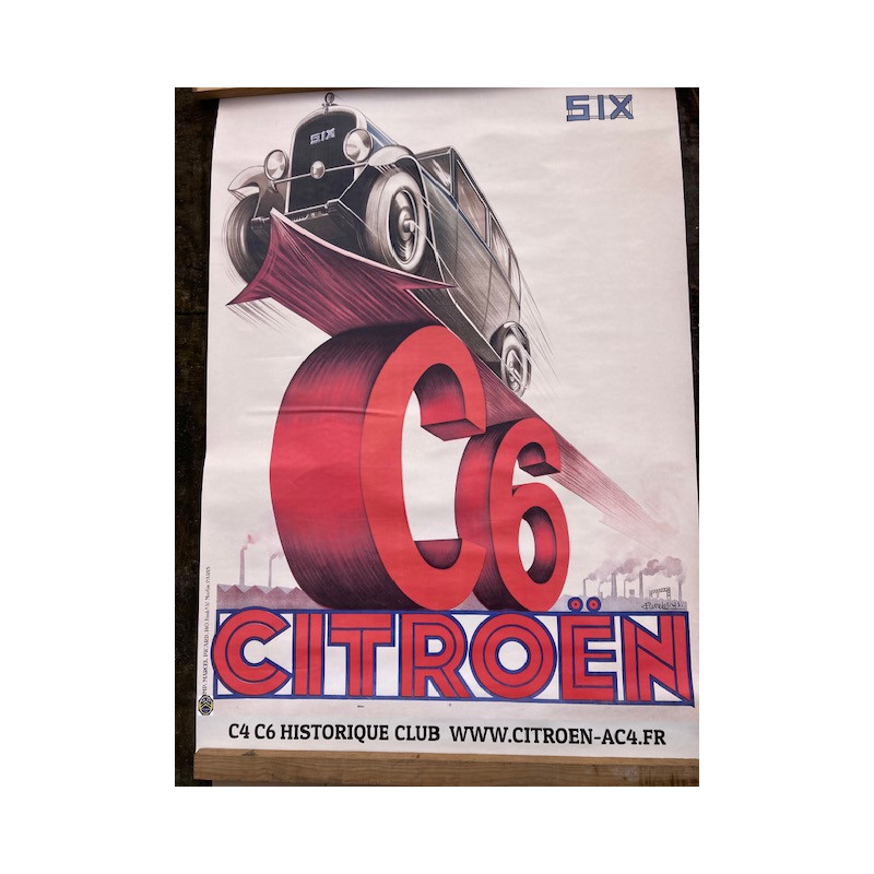 Affiche publicitaire "C6 Citroën"