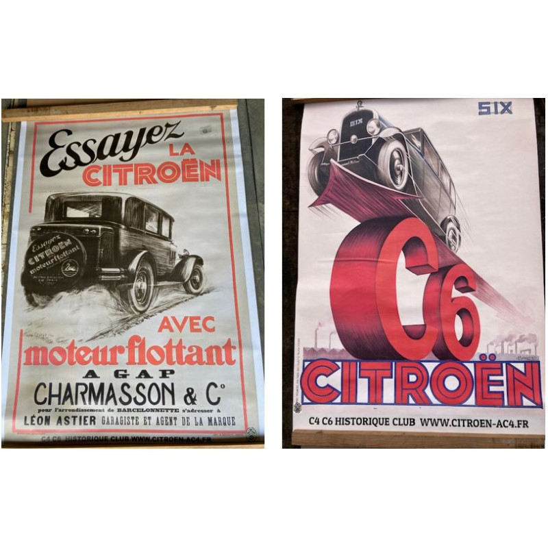 Lot 2 : deux affiches publicitaires Citroën