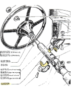 Bague polyuréthane  du support de direction sur auvent  C4 C6