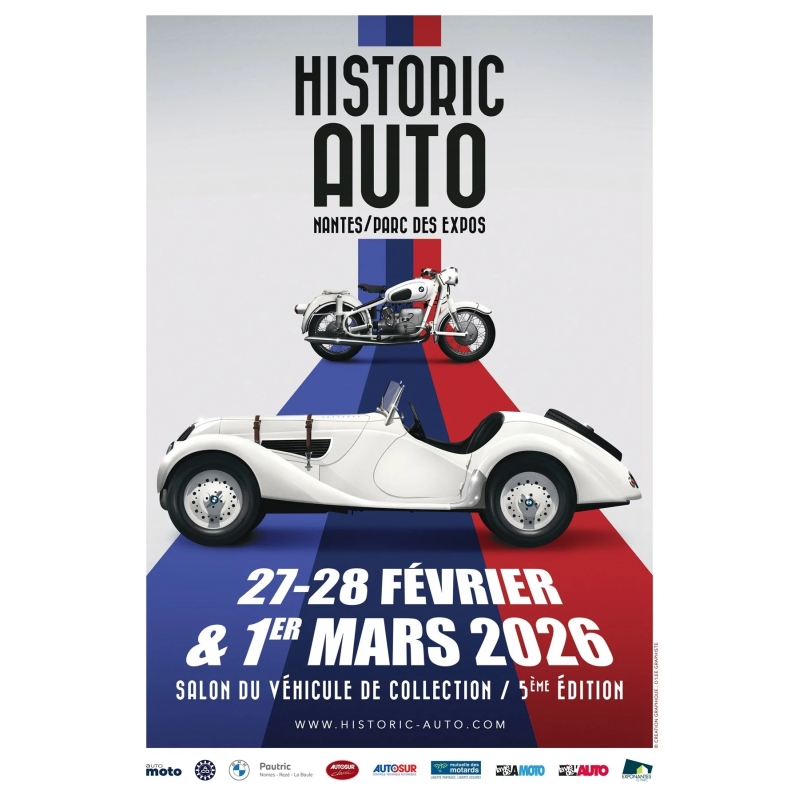 Billet Salon Historique auto de Nantes - 27, 28 février et 1er mars 2026