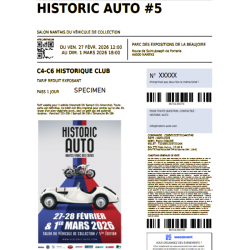 Billet Salon Historique auto de Nantes - 27, 28 février et 1er mars 2026